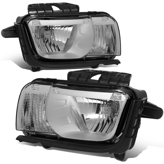 FAROS 10-13 CHEVY CAMARO - FITS MODELS WITH HALOGEN HEADLIGHTS ONLY - OE STYLE - CHROME HOUSING / CLEAR CORNER - H13 LOW BEAM / HIGH BEAM - 3457NA SIGNAL