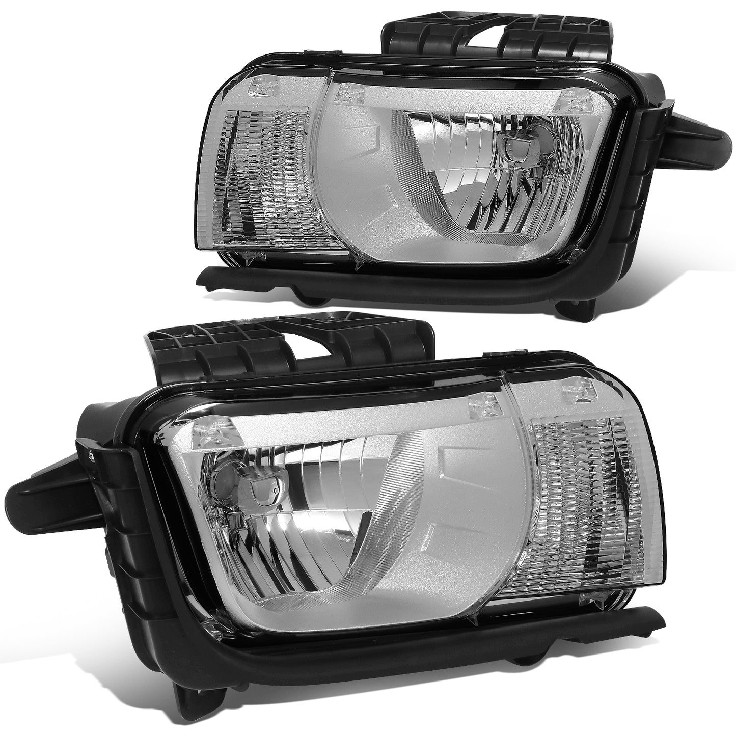 FAROS 10-13 CHEVY CAMARO - FITS MODELS WITH HALOGEN HEADLIGHTS ONLY - OE STYLE - CHROME HOUSING / CLEAR CORNER - H13 LOW BEAM / HIGH BEAM - 3457NA SIGNAL