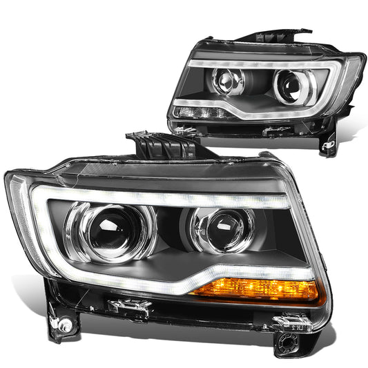 FAROS 11-16 JEEP COMPASS 4-DOOR - W/ DRL - BLACK HOUSING - H7 LOW BEAM / HIGH BEAM