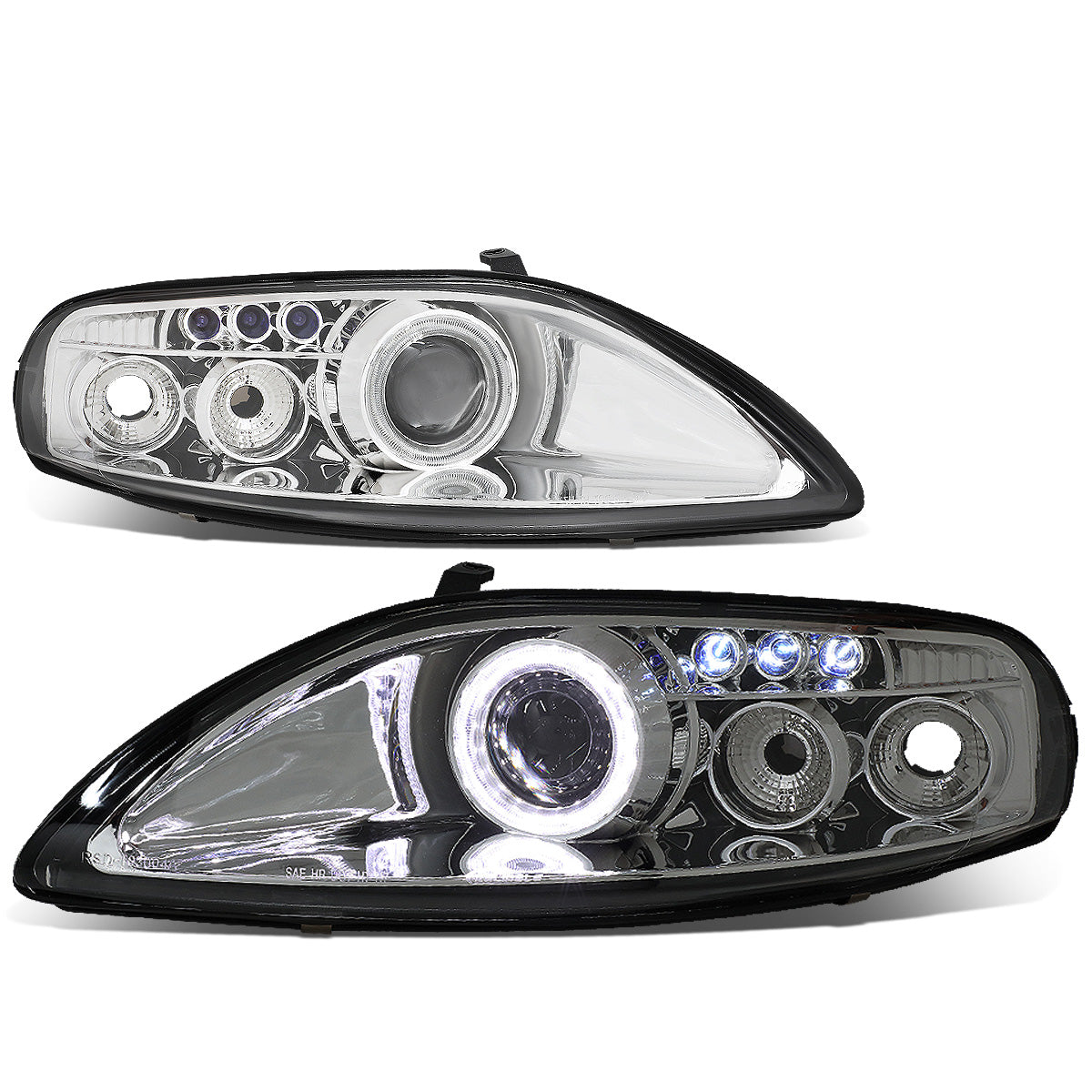 FAROS 92-00 LEXUS SC300 / LEXUS SC400 2-DOOR - LED DRL - HALO PROJECTOR - BLACK HOUSING - 9006 LOW BEAM / 9005 HIGH BEAM