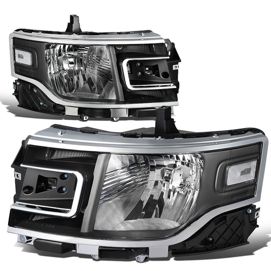 FAROS 13-19 FORD FLEX - FITS MODELS WITH HALOGEN HEADLIGHTS ONLY - BLACK HOUSING / CLEAR CORNER - H13 HIGH / LOW BEAM