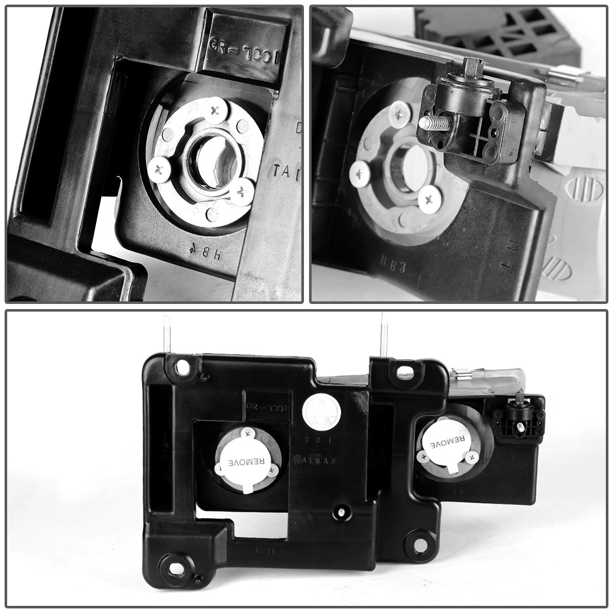 FAROS 88-98 CHEVY C10 2-DOOR - 2PC - GLASS LENS - CHROME HOUSING - 9006 LOW BEAM / 9005 HIGH BEAM