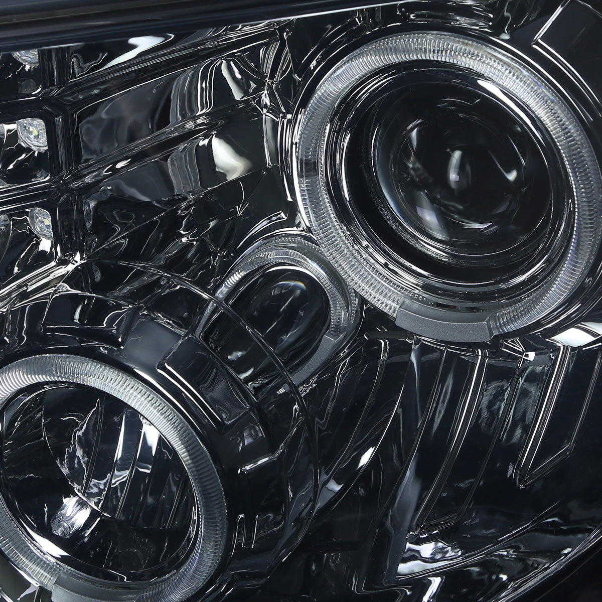 FAROS 09-14 FORD F-150 2/4-DOOR - LED - HALO PROJECTOR - SMOKE HOUSING / AMBER CORNER - H1 LOW BEAM / HIGH BEAM