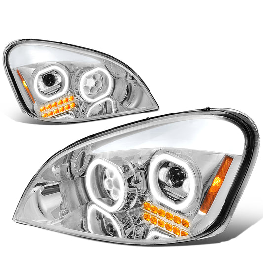 FAROS 08-17 FREIGHTLINER CASCADIA - CHROME HOUSING - LED - PROJECTOR HIGH / LOW