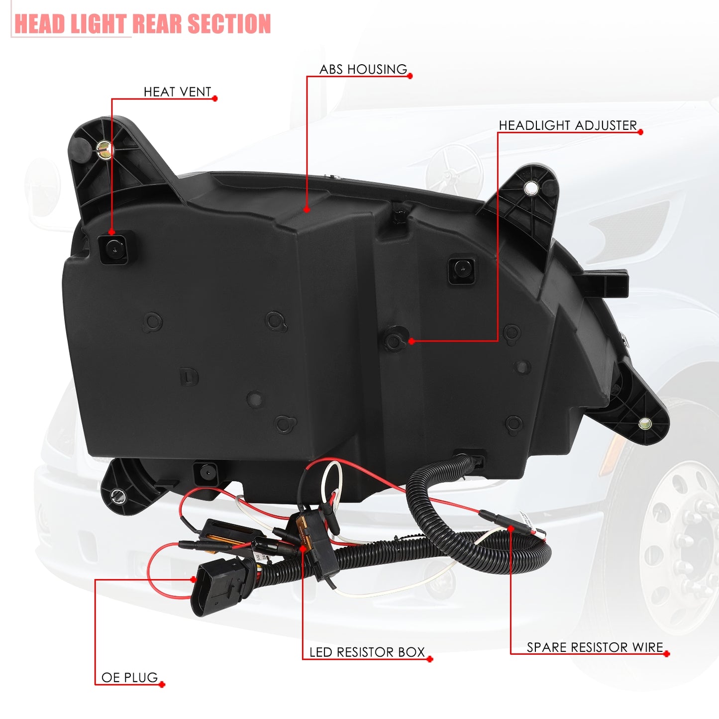 FAROS 13-20 PETERBILT 579 / 11-18 PETERBILT 587 - BLACK