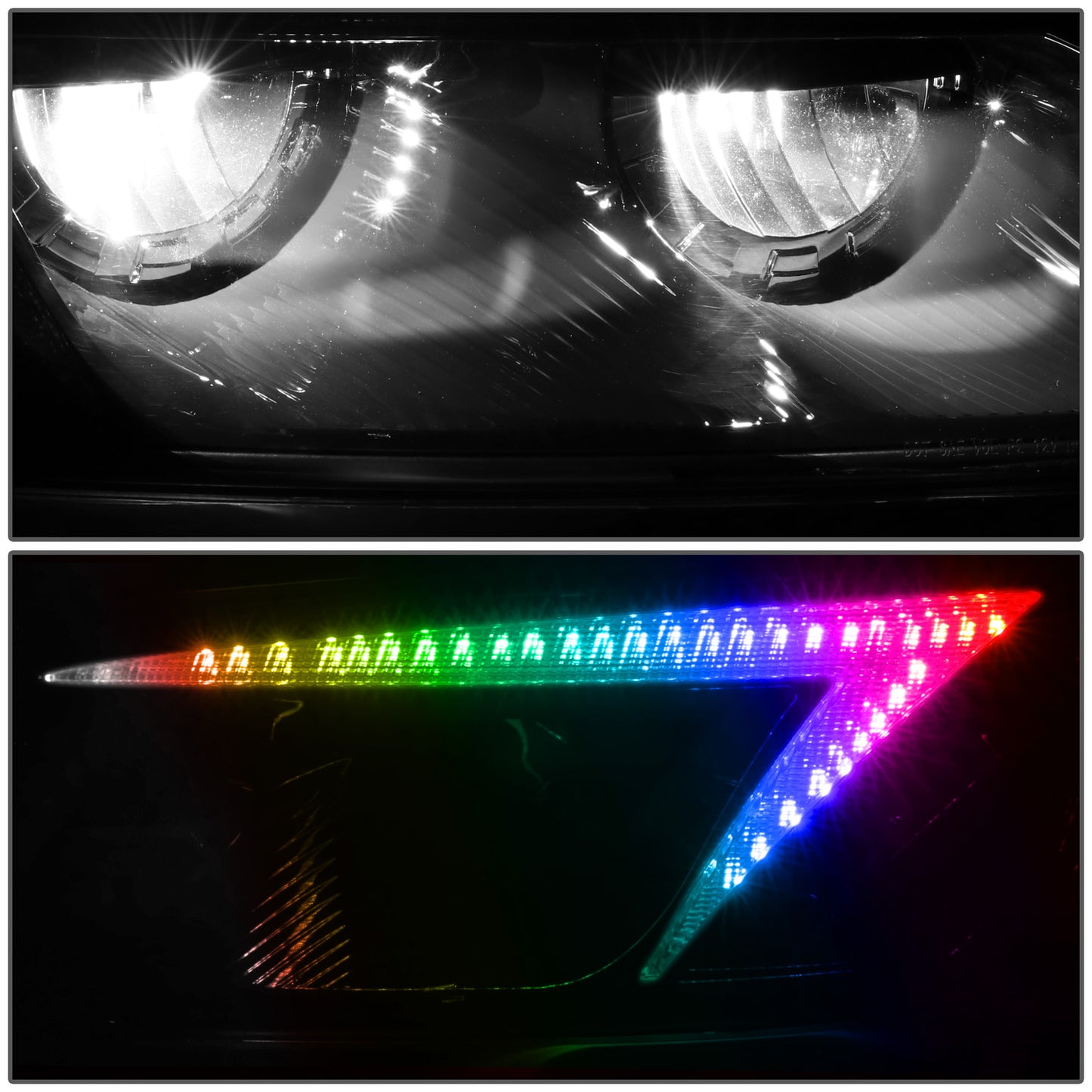 FAROS 08-19 PETERBILT 325 / 05-20 PETERBILT 330 / 05-10 PETERBILT 335 / 10-20 PETERBILT 337 / 07-10 PETERBILT 340 / 10-20 PETERBILT 348 / 07-18 PETERBILT 382 / 07-14 PETERBILT 384 / 05-16 PETERBILT 386 / 99-11 PETERBILT 387 - FULL LED RGB DRL - BLACK