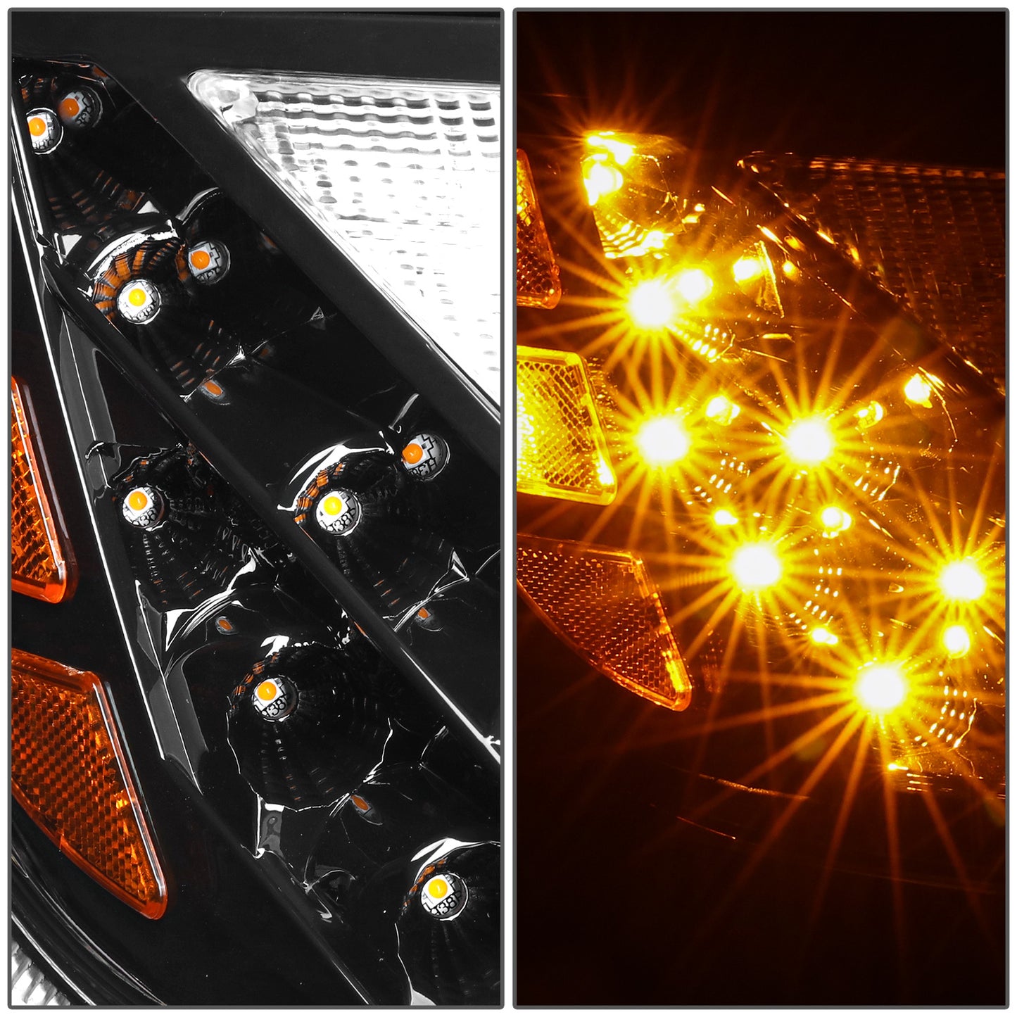 FAROS 08-19 PETERBILT 325 / 05-20 PETERBILT 330 / 05-10 PETERBILT 335 / 10-20 PETERBILT 337 / 07-10 PETERBILT 340 / 10-20 PETERBILT 348 / 07-18 PETERBILT 382 / 07-14 PETERBILT 384 / 05-16 PETERBILT 386 / 99-11 PETERBILT 387 - FULL LED RGB DRL - BLACK