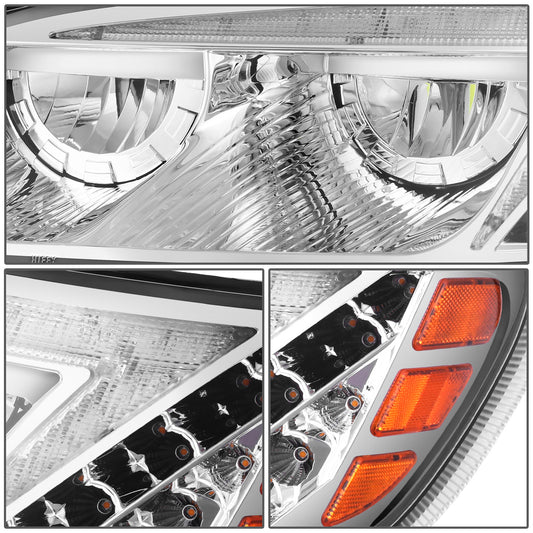 FAROS 08-19 PETERBILT 325 / 05-20 PETERBILT 330 / 05-10 PETERBILT 335 / 10-20 PETERBILT 337 / 07-10 PETERBILT 340 / 10-20 PETERBILT 348 / 07-18 PETERBILT 382 / 07-14 PETERBILT 384 / 05-16 PETERBILT 386 / 99-11 PETERBILT 387 - FULL LED RGB DRL - CHROME