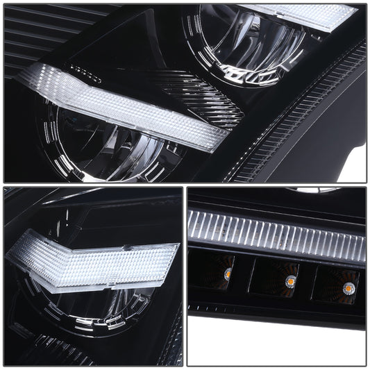 FAROS 18-21 VOLVO VNL, VNL 300, VNL 400, VNL 740, VNL 760, VNL 860 / 18-21 VOLVO VNR, VNR 300, VNR 400, VNR 640 - FULL LED RGB DRL SEQUENTIAL TURN SIGNAL - BLACK