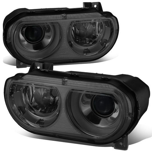 FAROS 08-14 DODGE CHALLENGER - ONLY FITS MODELS WITH FACTORY EQUIPPED HID HEADLIGHTS - DOES NOT FIT MODELS WITH FACTORY EQUIPPED HALOGEN HEADLIGHTS - OE STYLE - D1S HIGH / LOW BEAM, 4157NA SIGNAL - SMOKED