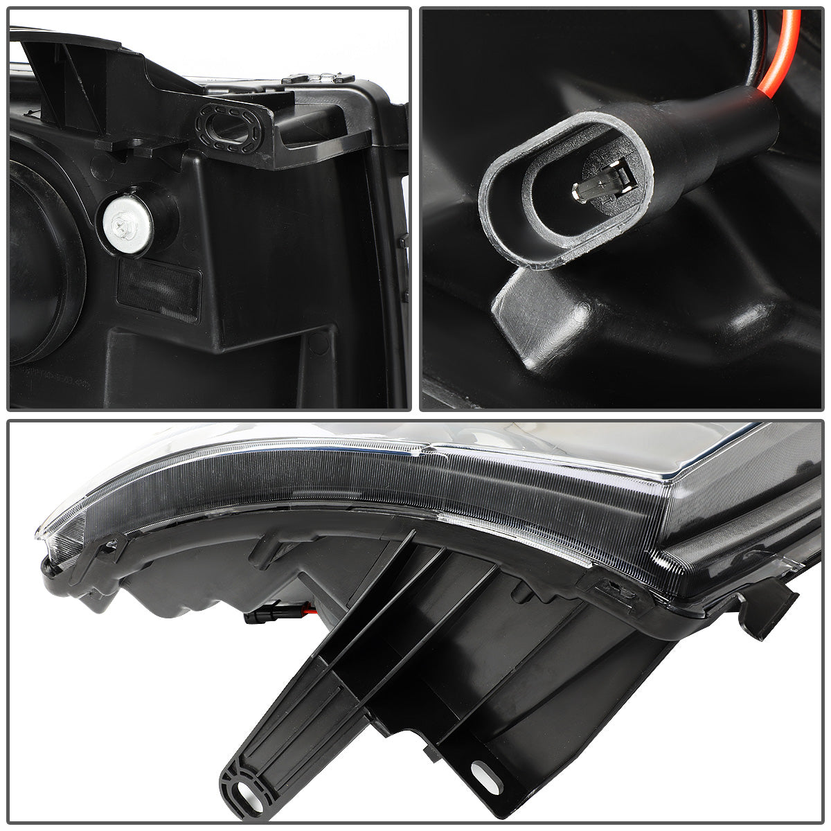 FAROS 07-13 CHEVY SILVERADO 1500 / 07-17 SILVERADO 2500, 3500 AND HD MODELS - DOES NOT FIT 2007 OLD BODY CLASSIC MODELS - LED DRL - DUAL LED - CHROME HOUSING / AMBER CORNER