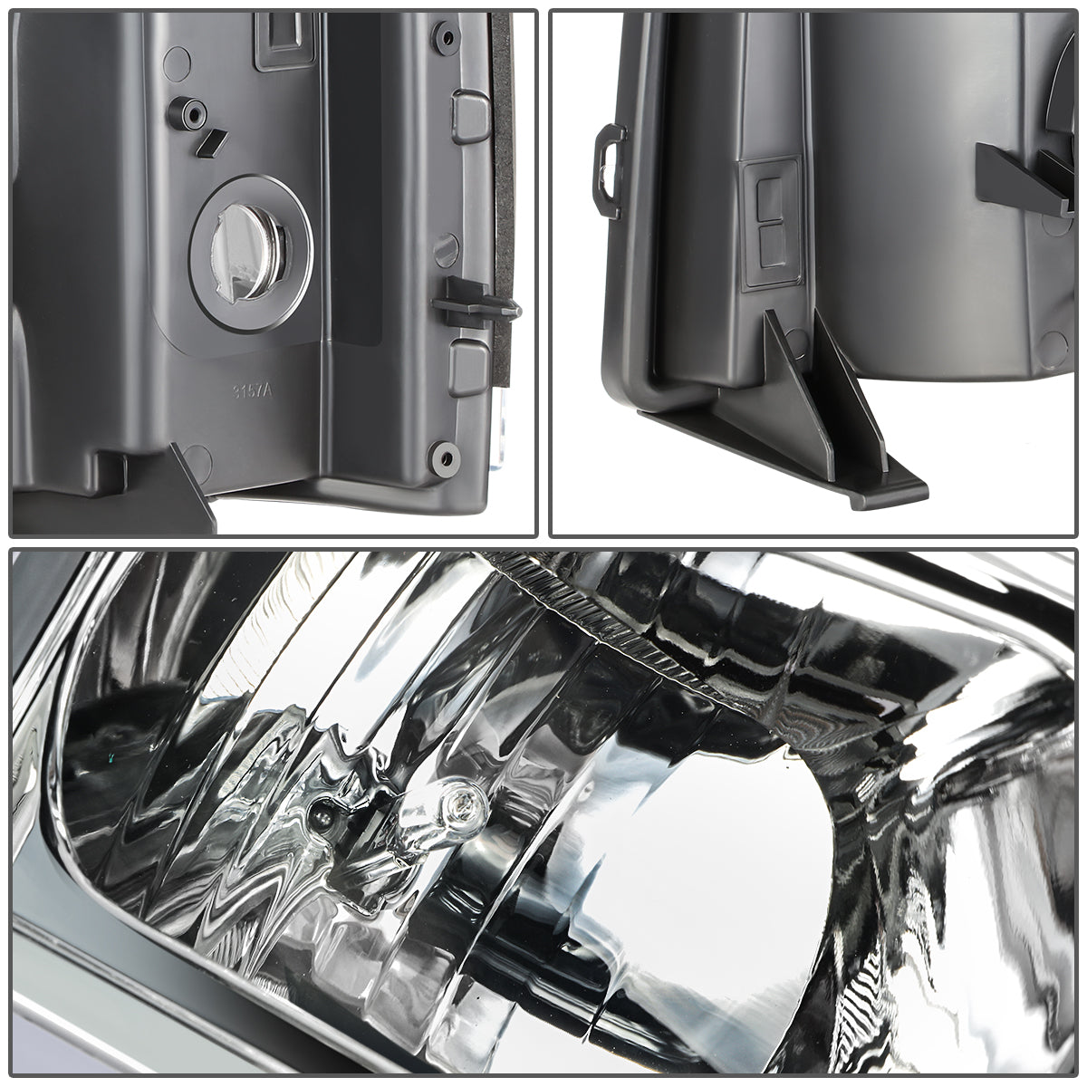 FAROS 07-13 CHEVY SILVERADO 1500 / 07-14 SILVERADO 2500 HD, 3500 - DOES NOT FIT 2007 OLD BODY CLASSIC MODELS - FITS MODELS WITH HALOGEN HEADLIGHTS ONLY - RECTANGLE LED DRL - CHROME HOUSING / CLEAR CORNER