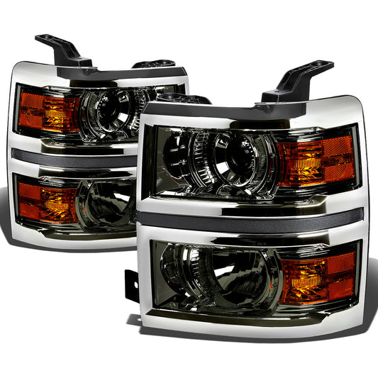 FAROS 14-15 CHEVY SILVERADO 1500 - LED PROJECTOR - SMOKE HOUSING / AMBER CORNER