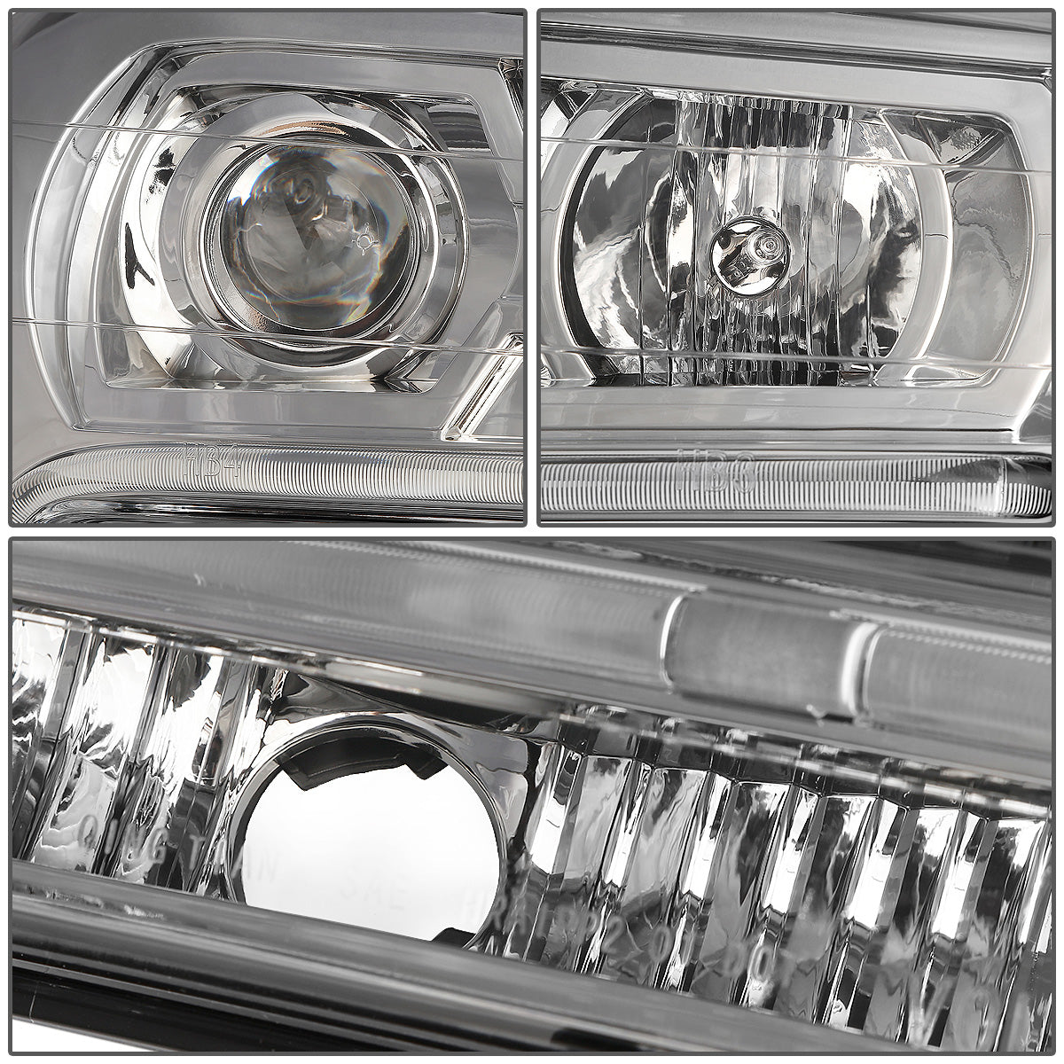 FAROS 02-06 CHEVY TRAILBLAZER EXT / 02-09 CHEVY TRAILBLAZER - 4DR - LED DRL - OE - CHROME HOUSING / AMBER CORNER