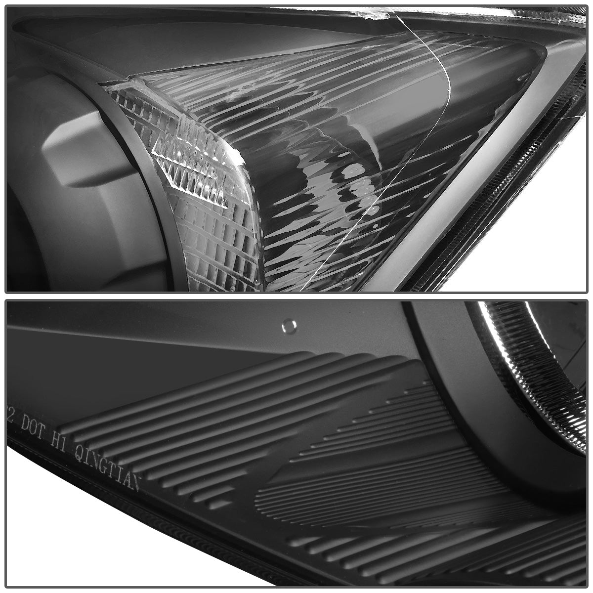 FAROS 07-11 HONDA CR-V 4-DOOR - PROJECTOR - BLACK HOUSING / CLEAR CORNER - H1 LOW BEAM / HIGH BEAM