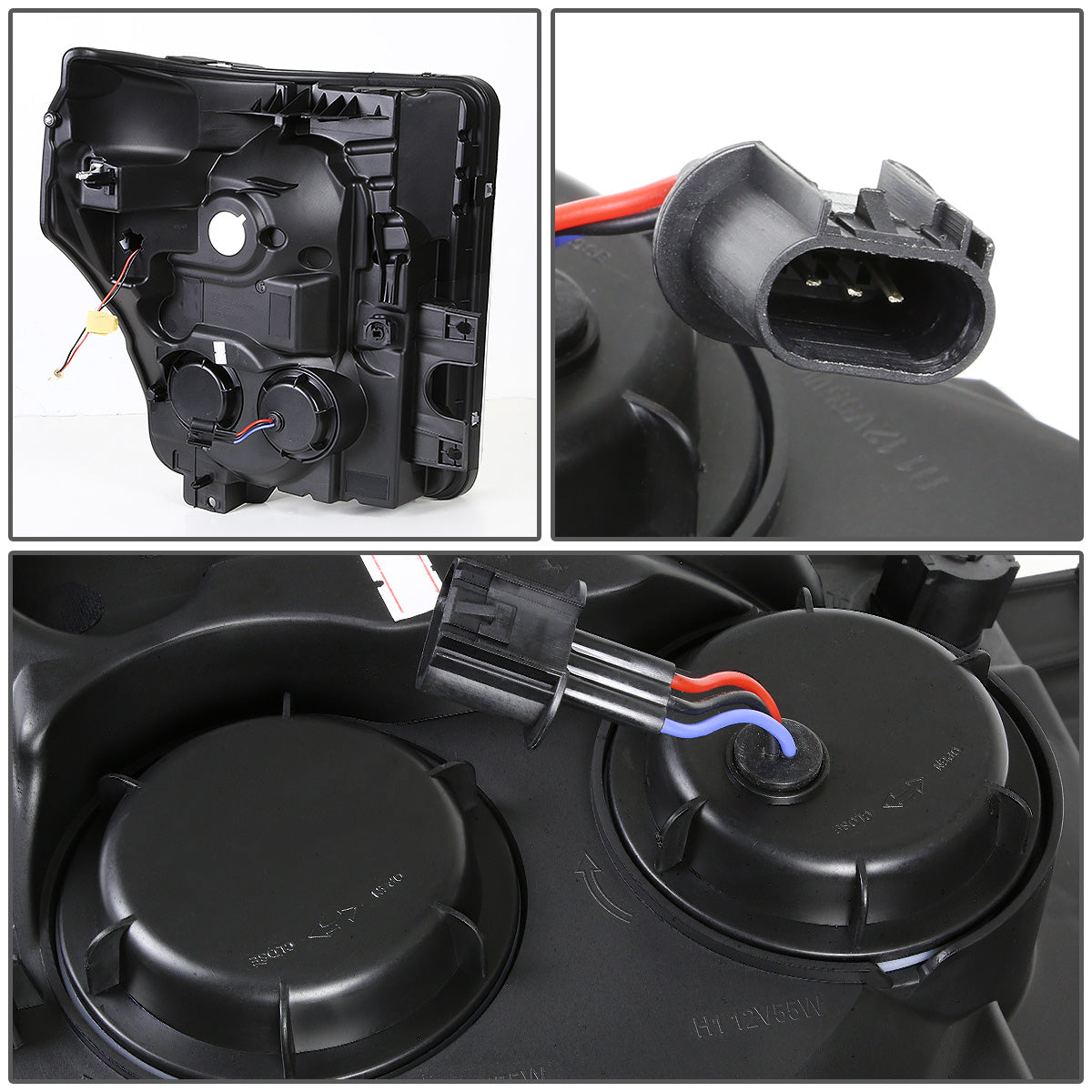 FAROS 11-16 FORD F-250, F-350, F-450, F-550 - SUPER DUTY 2/4-DOOR - LED - HALO PROJECTOR - CHROME HOUSING / AMBER CORNER - H1 LOW BEAM / HIGH BEAM