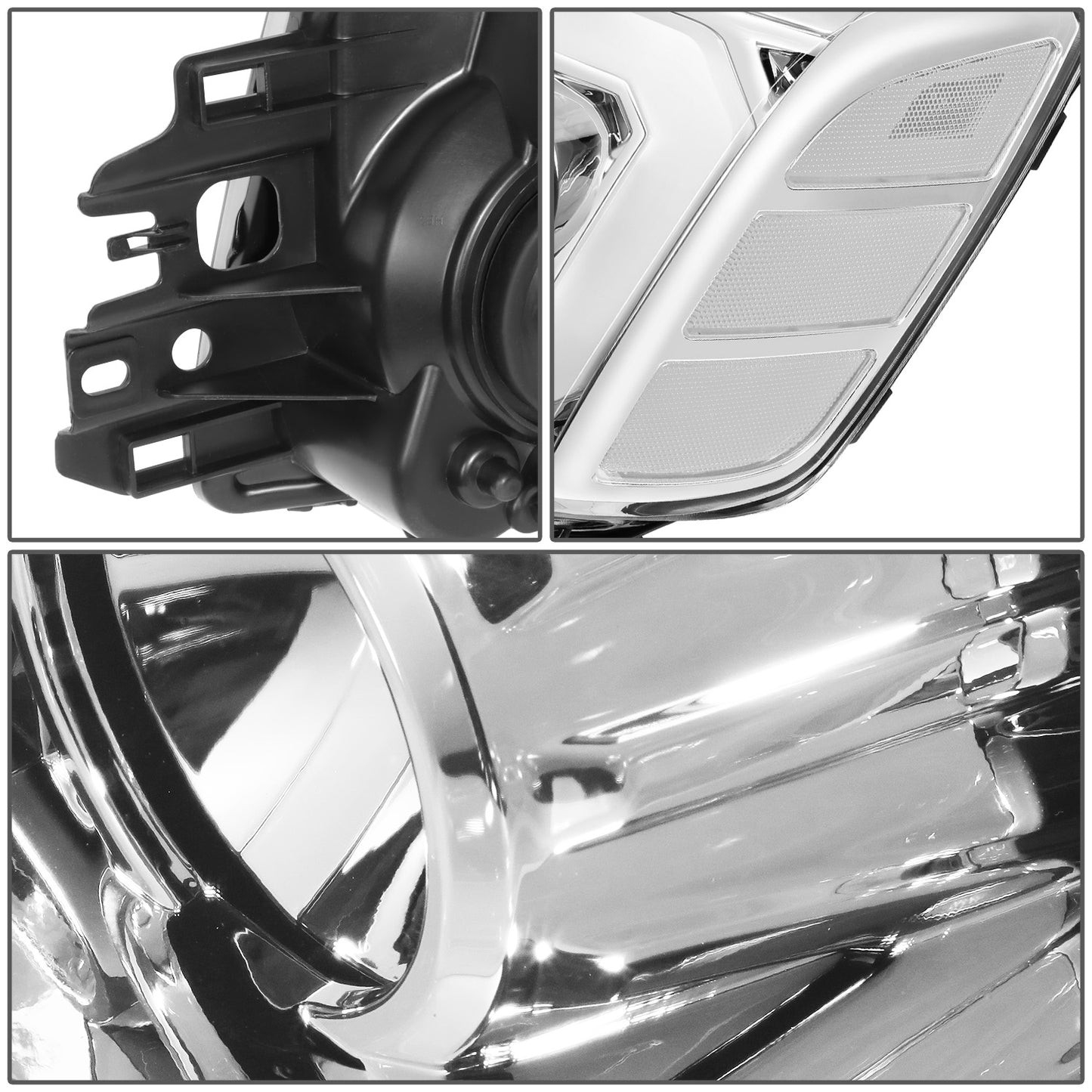 FAROS 04-15 NISSAN TITAN / 05-07 NISSAN ARMADA - 3D LED DRL - PROJECTOR - CHROME HOUSING / CLEAR CORNER