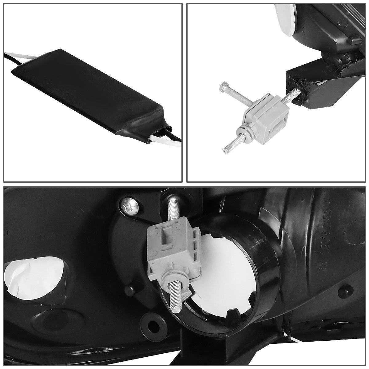 FAROS 99-05 PONTIAC GRAND AM - 3D - LED DRL - PROJECTOR - BLACK HOUSING / CLEAR CORNER - 9007 HIGH / LOW BEAM BULB