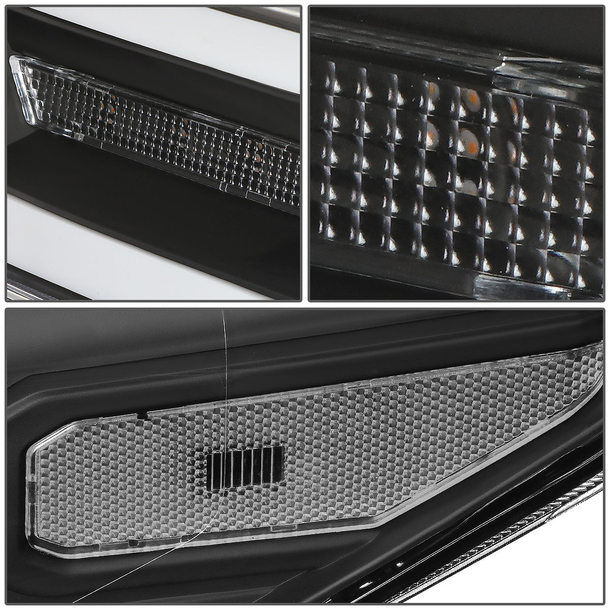 FAROS 16-20 TOYOTA TACOMA - FITS MODELS WITH HALOGEN HEADLIGHTS WITHOUT LED DRL - SEQUENTIAL SIGNAL LED DRL - PROJECTOR LOW BEAM - BLACK HOUSING / CLEAR CORNER - H7 HIGH / LOW BEAM / 2825 MARKER