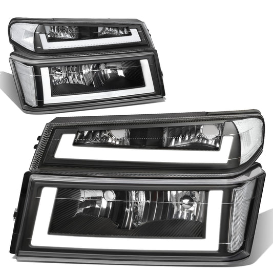 FAROS 04-12 CHEVY COLORADO - LED RUNNING LIGHTS REQUIRE TAPPING INTO EXISTING WIRING - LED DRL - BLACK HOUSING / CLEAR CORNER - 9006 LOW BEAM / 9005 HIGH