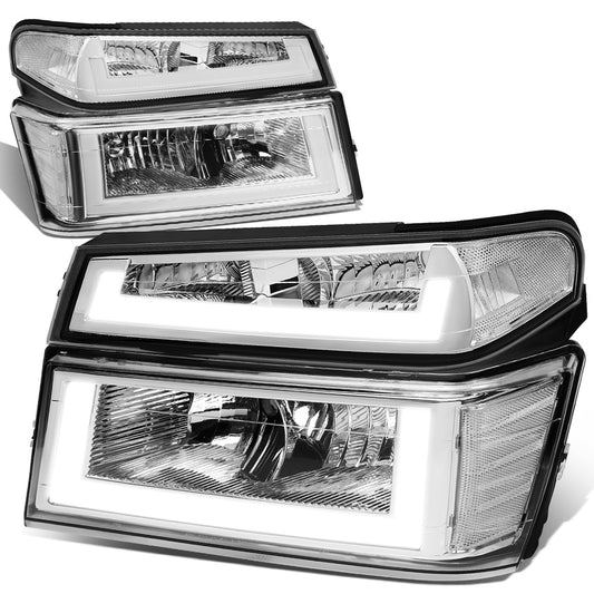 FAROS 04-12 CHEVY COLORADO - LED RUNNING LIGHTS REQUIRE TAPPING INTO EXISTING WIRING - LED DRL - CHROME HOUSING / CLEAR CORNER - 9006 LOW BEAM / 9005 HIGH