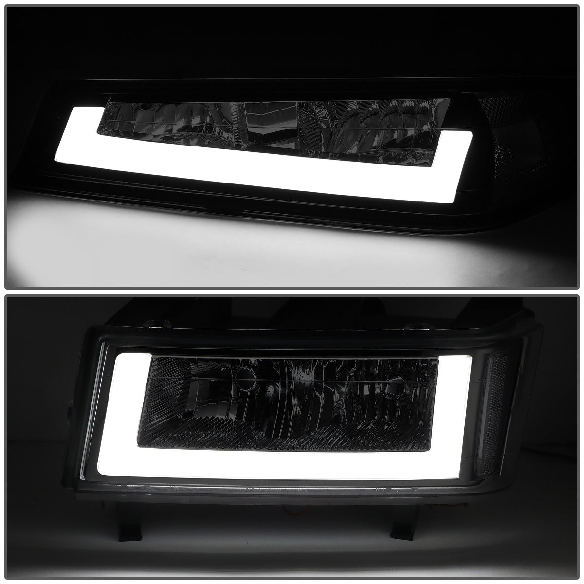 FAROS 04-12 CHEVY COLORADO - LED RUNNING LIGHTS REQUIRE TAPPING INTO EXISTING WIRING - LED DRL - SMOKE HOUSING / CLEAR CORNER - 9006 LOW BEAM / 9005 HIGH