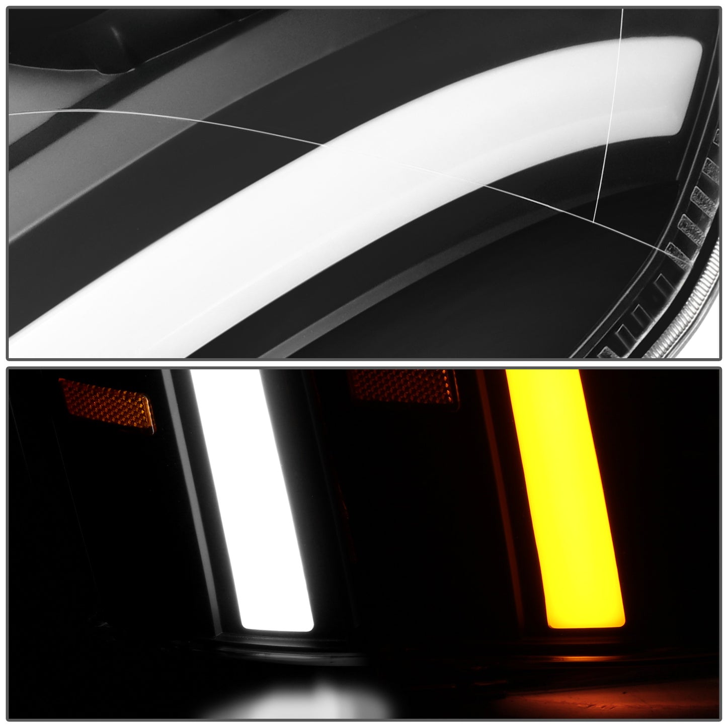 FAROS 07-14 CADILLAC ESCALADE / 07-14 CADILLAC ESCALADE ESV / 07-13 CADILLAC ESCALADE EXT - PROJECTOR HOUSING - H7 / H1 - BLACK HOUSING / AMBER CORNER