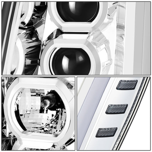 FAROS 07-14 CADILLAC ESCALADE / 07-14 CADILLAC ESCALADE ESV / 07-13 CADILLAC ESCALADE EXT - PROJECTOR HOUSING - H7 / H1 - CHROME HOUSING / CLEAR CORNER