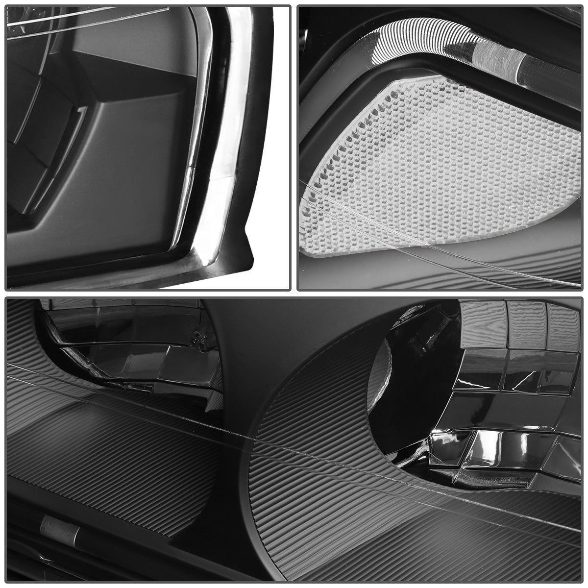 FAROS 00-05 CHEVY IMPALA 4-DOOR - LED DRL - BLACK HOUSING / CLEAR CORNER - 9006 LOW BEAM / 9005 HIGH BEAM