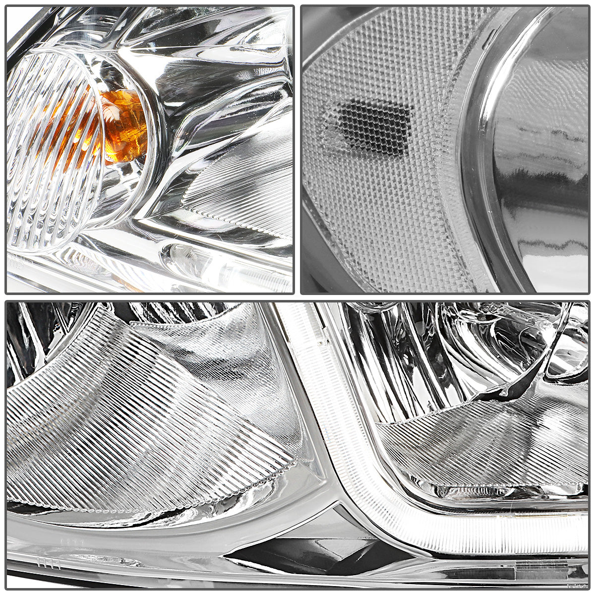 FAROS 06-13 CHEVY IMPALA / 06-07 MONTE CARLO / 14-16 CHEVY IMPALA LIMITED 2/4-DOOR - LED DRL - CHROME HOUSING / CLEAR CORNER - H11 LOW BEAM / H9 HIGH BEAM