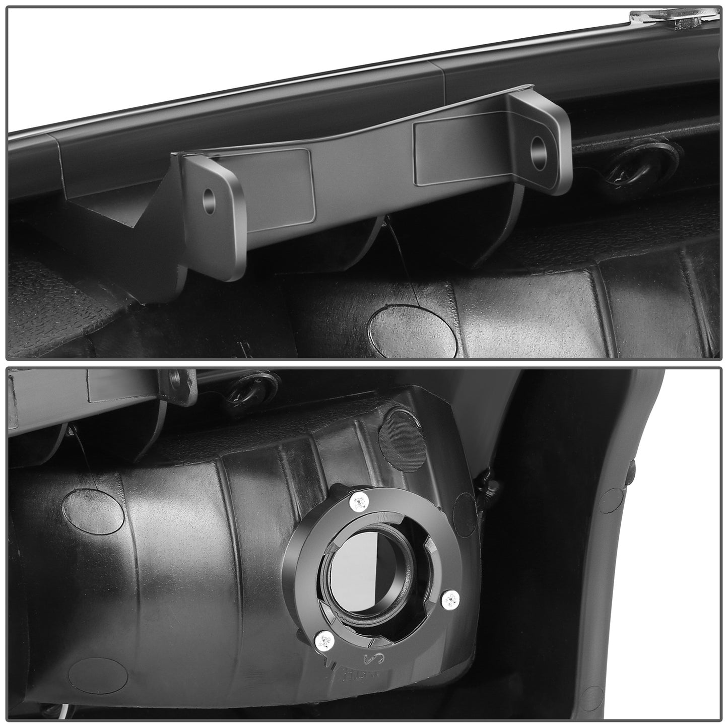 FAROS 03-06 CHEVY SILVERADO 1500, 2500, 3500 / 2007 CHEVY SILVERADO 1500, 2500, 3500 / 03-06 CHEVY AVALANCHE - FITS MODELS WITHOUT BODY CLADDING ONLY - FITS MODELS WITH HALOGEN HEADLIGHTS ONLY - LED DRL - 4PC - BLACK HOUSING / AMBER CORNER / SMOKE LENS