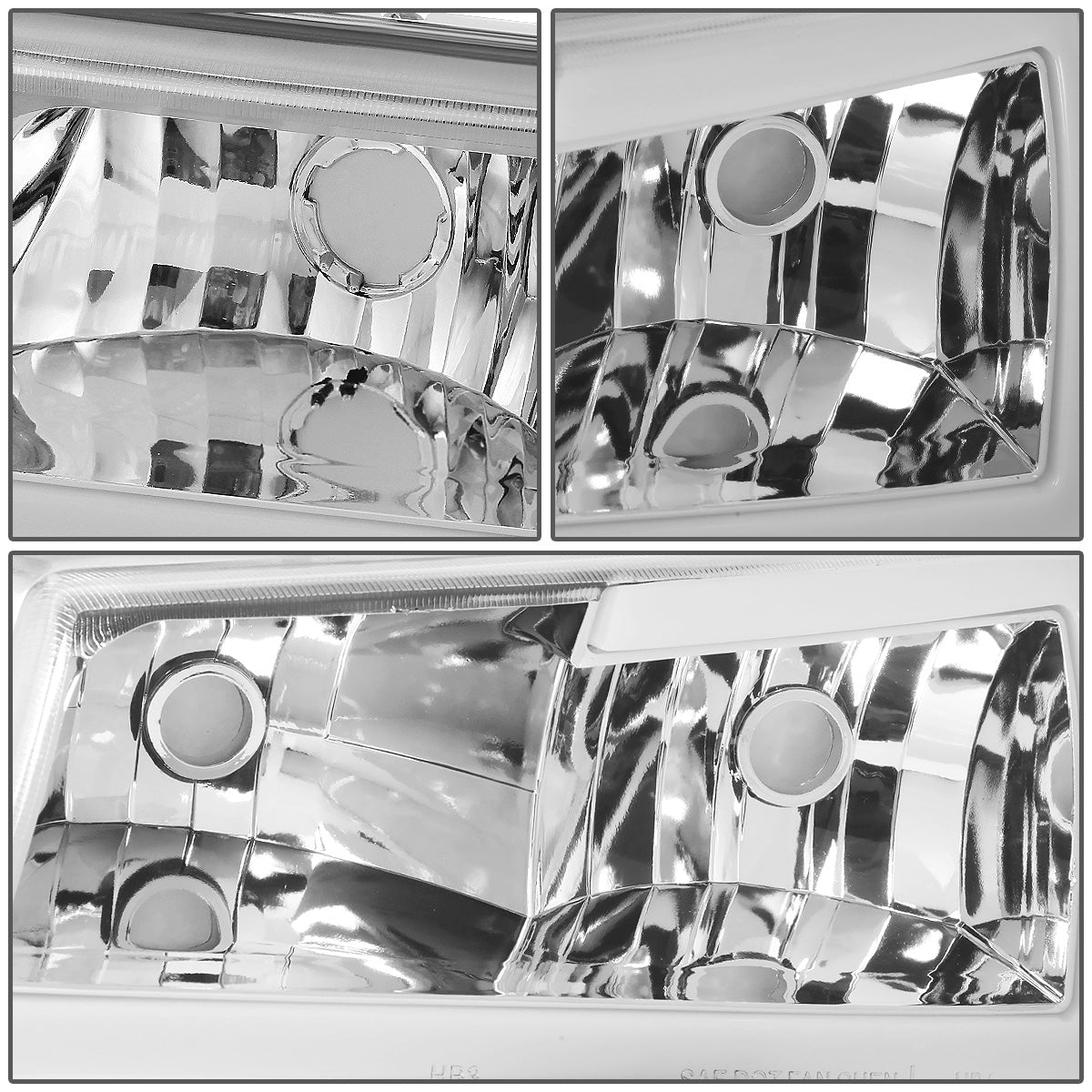 FAROS 03-06 CHEVY SILVERADO 1500, 2500, 3500 / 2007 CHEVY SILVERADO 1500, 2500, 3500 / 03-06 CHEVY AVALANCHE - FITS MODELS WITHOUT BODY CLADDING ONLY - FITS MODELS WITH HALOGEN HEADLIGHTS ONLY - LED DRL - 4PC - CHROME HOUSING / CLEAR CORNER