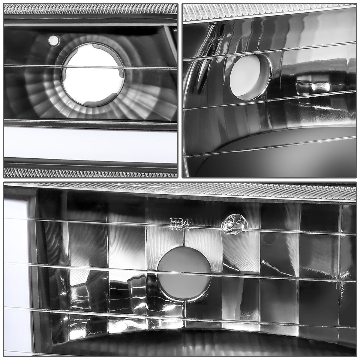 FAROS 99-02 CHEVY SILVERADO 1500, 2500 / 01-02 CHEVY SILVERADO 1500HD, SILVERADO 2500HD, SILVERADO 3500 / 00-06 CHEVY SUBURBAN 1500, SUBURBAN 2500, TAHOE - LED DRL - DRL REQUIRES WIRING INTO EXISTING LIGHTING HARNESS - 4PC - BLACK HOUSING / AMBER CORNER