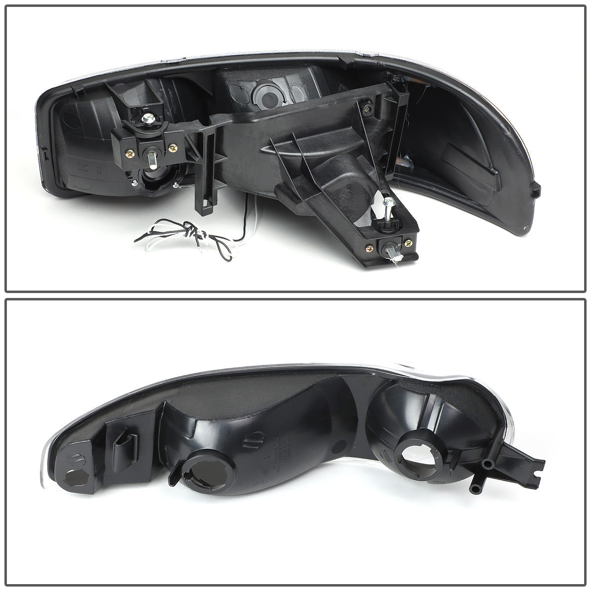 FAROS 2001 GMC SIERRA C3 / 02-06 GMC SIERRA 1500 DENALI / 01-06 GMC YUKON DENALI, YUKON XL 1500 DENALI / 2007 GMC SIERRA 1500 DENALI - LED DRL - 4PC - BLACK HOUSING / AMBER CORNER / SMOKE LENS