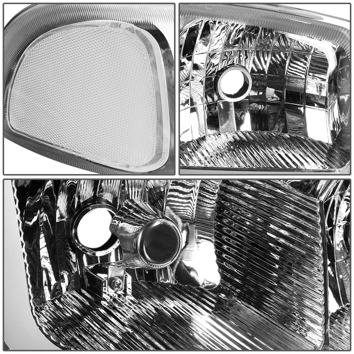 FAROS 2001 GMC SIERRA C3 / 02-06 GMC SIERRA 1500 DENALI / 01-06 GMC YUKON DENALI, YUKON XL 1500 DENALI / 2007 GMC SIERRA 1500 DENALI - LED DRL - 4PC - CHROME HOUSING / CLEAR CORNER