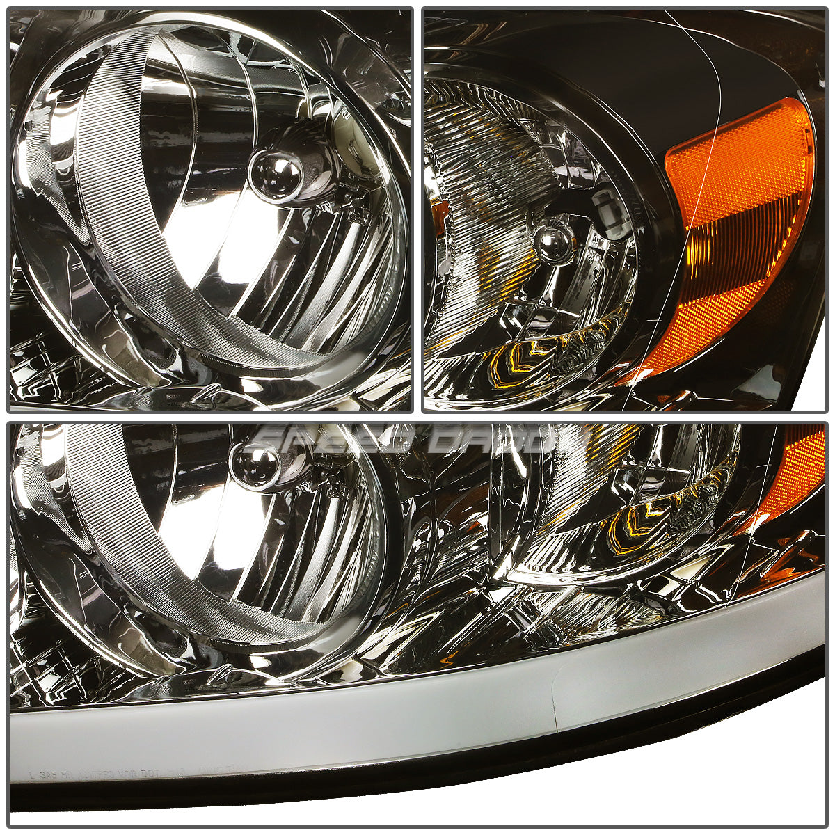 FAROS 06-08 DODGE RAM 1500 / 06-09 RAM 2500 , 3500 2/4-DOOR - FOR 2009 , FIT OLD BODY STYLE ONLY - DOES NOT FIT NEW BODY STYLE MODELS - STOCK HEADLIGHTS WITHOUT AMBER BAR - LED DRL - SMOKE HOUSING / AMBER CORNER - H13 LOW BEAM / HIGH BEAM