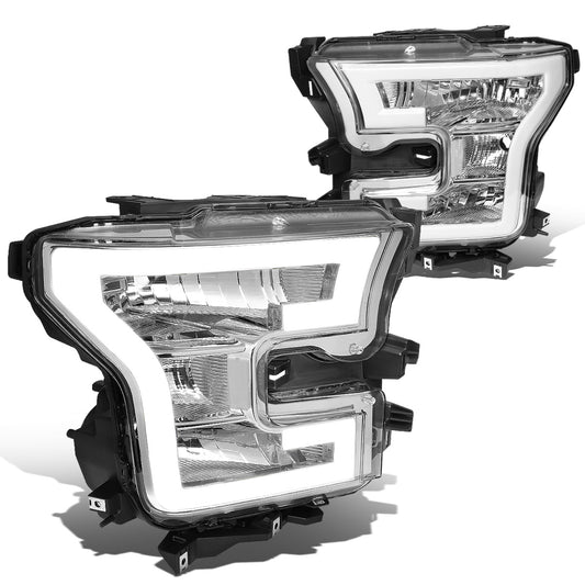 FAROS 15-17 FORD F-150 - ONLY FITS MODELS WITH COMPOSITE HEADLIGHTS - LED DRL - CHROME HOUSING / CLEAR CORNER - H11 LOW BEAM / 9005 HIGH BEAM