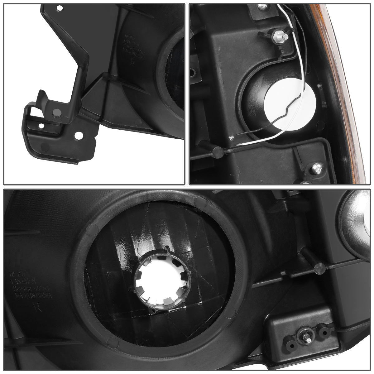 FAROS 87-91 FORD BRONCO - 81-91 FORD F-150 / 87-91 FORD F-250 / 87-91 FORD F-350 - LED DRL - BLACK HOUSING / AMBER CORNER - 9004 HIGH BEAM / LOW BEAM / 3157 SIGNAL