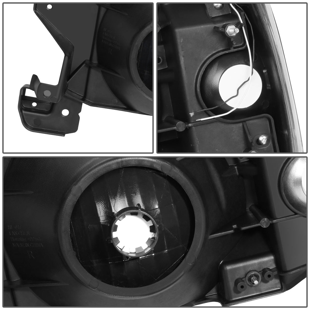 FAROS 87-91 FORD BRONCO - 81-91 FORD F-150 / 87-91 FORD F-250 / 87-91 FORD F-350 - LED DRL - BLACK HOUSING / CLEAR CORNER - 9004 HIGH BEAM / LOW BEAM / 3157 SIGNAL