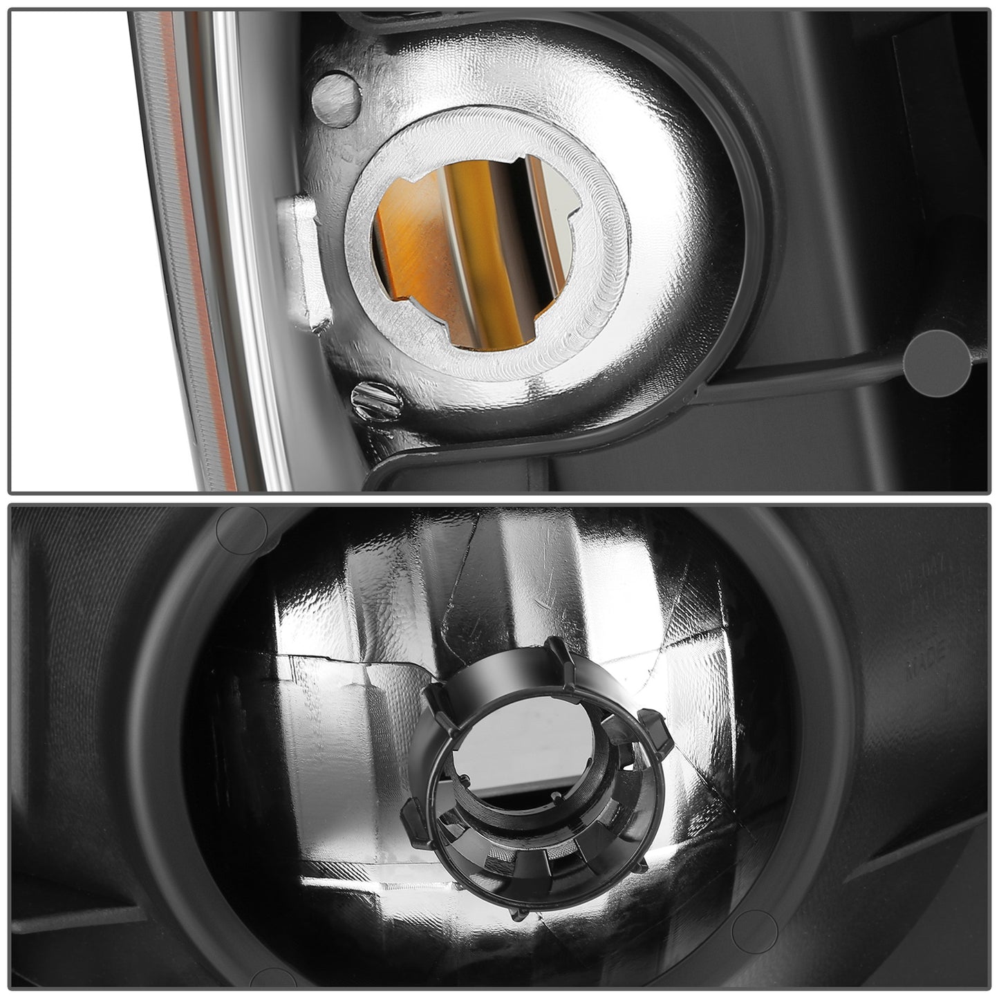 FAROS 87-91 FORD BRONCO - 81-91 FORD F-150 / 87-91 FORD F-250 / 87-91 FORD F-350 - LED DRL - SMOKE HOUSING / AMBER CORNER - 9004 HIGH BEAM / LOW BEAM / 3157 SIGNAL