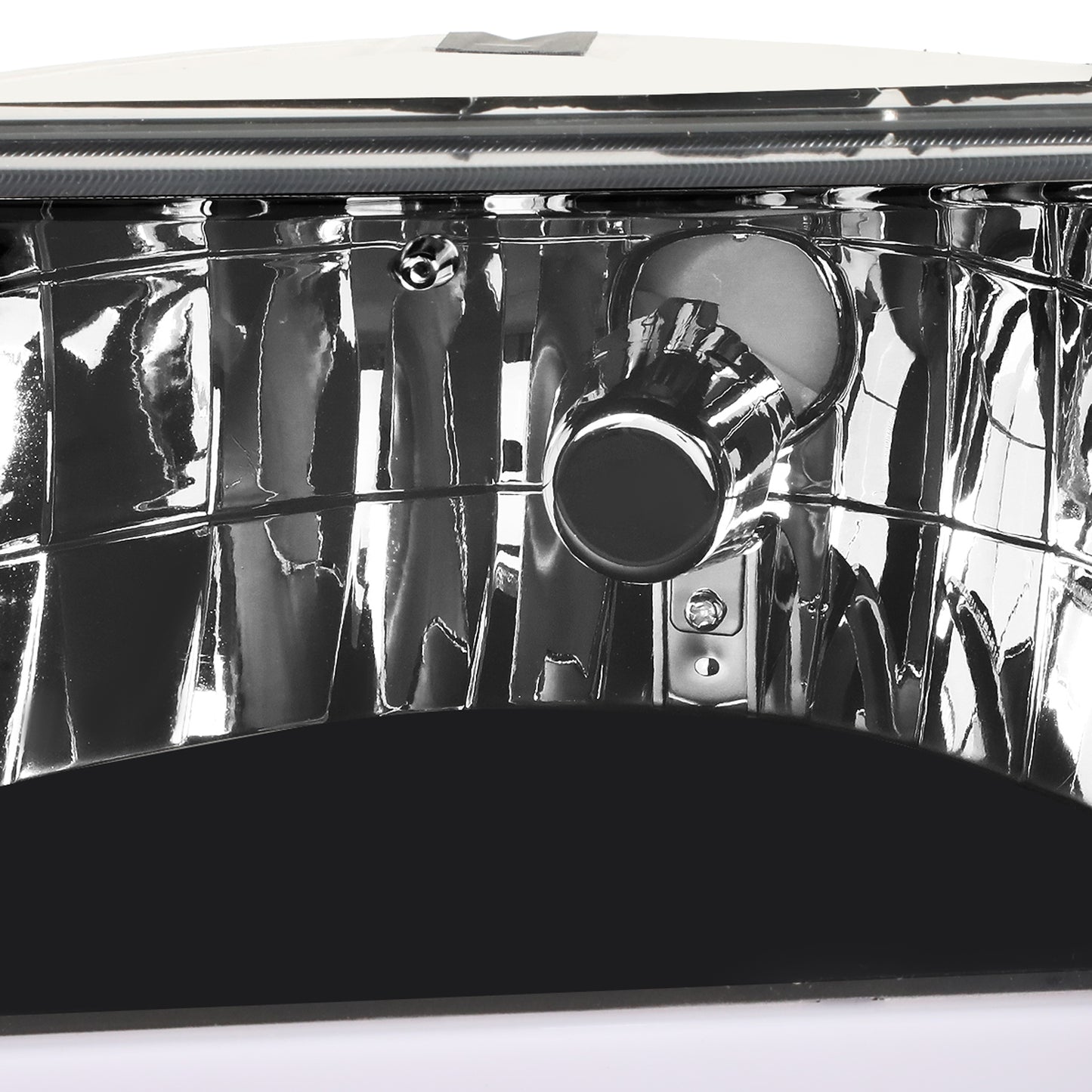 FAROS 92-96 FORD F-150, F-250, F-350 BRONCO - FITS MODELS WITH HALOGEN HEADLIGHTS ONLY - DUAL LED DRL - 4PC - BLACK HOUSING / CLEAR CORNER