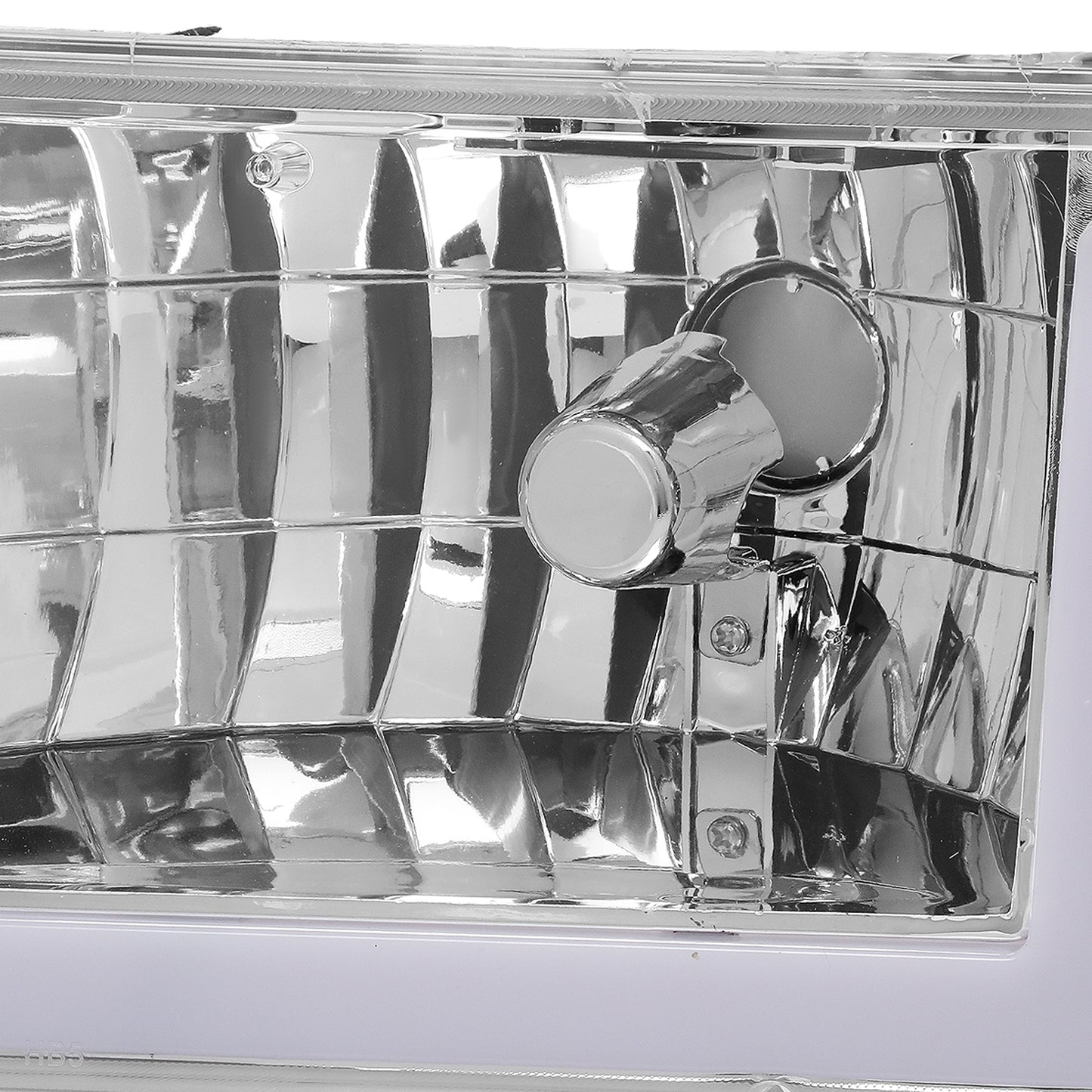 FAROS 92-96 FORD F-150, F-250, F-350 BRONCO - FITS MODELS WITH HALOGEN HEADLIGHTS ONLY - DUAL LED DRL - 4PC - CHROME HOUSING / CLEAR CORNER