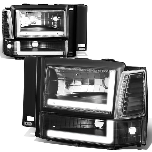 FAROS 91-94 FORD EXPLORER - LED RUNNING LIGHTS REQUIRE TAPPING INTO EXISTING WIRING - LED DRL - BLACK HOUSING / CLEAR CORNER - 9004 LOW BEAM / 9004 HIGH BEAM