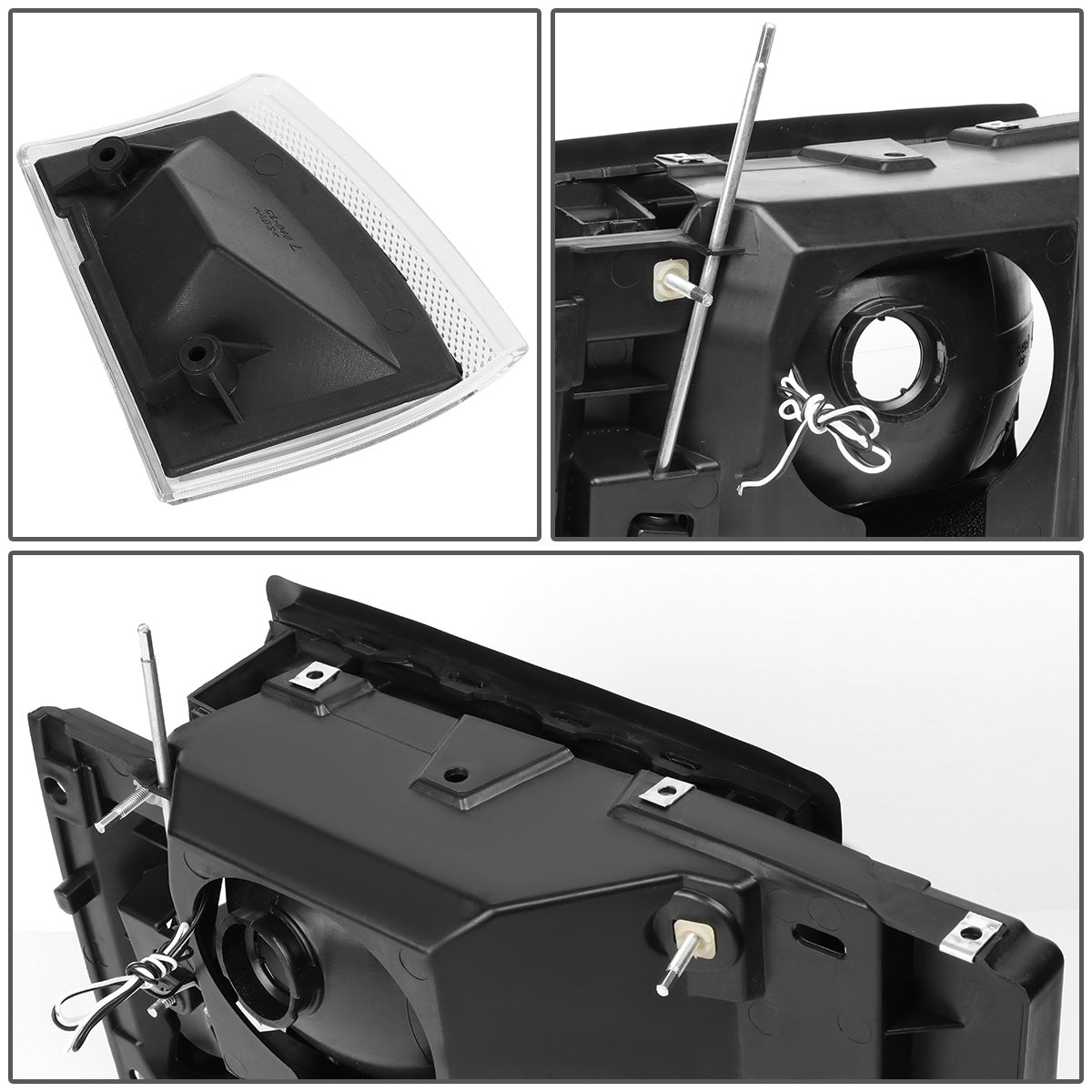 FAROS 91-94 FORD EXPLORER - LED RUNNING LIGHTS REQUIRE TAPPING INTO EXISTING WIRING - LED DRL - BLACK HOUSING / CLEAR CORNER - 9004 LOW BEAM / 9004 HIGH BEAM