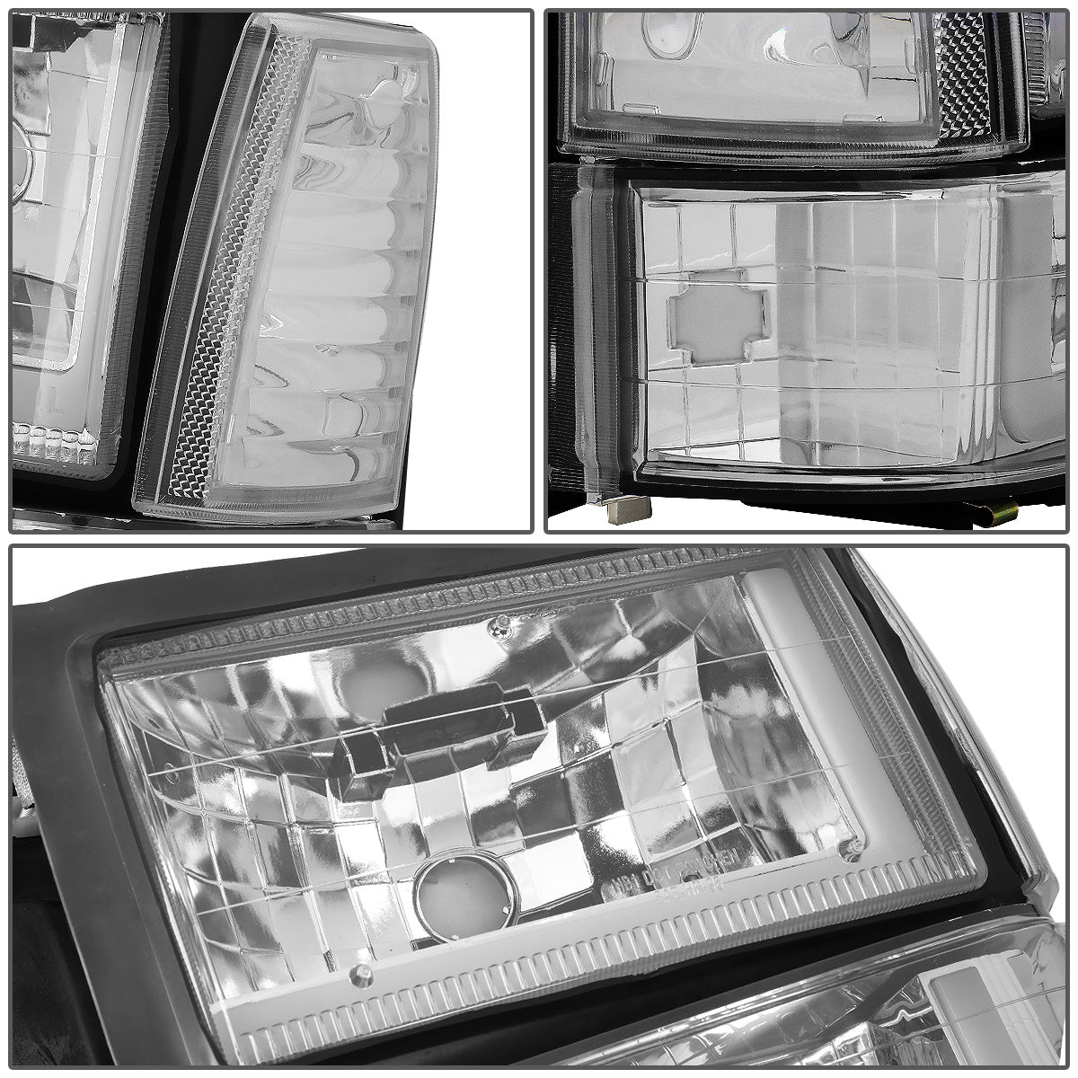 FAROS 91-94 FORD EXPLORER - LED RUNNING LIGHTS REQUIRE TAPPING INTO EXISTING WIRING - LED DRL - CHROME HOUSING / CLEAR CORNER - 9004 LOW BEAM / 9004 HIGH BEAM