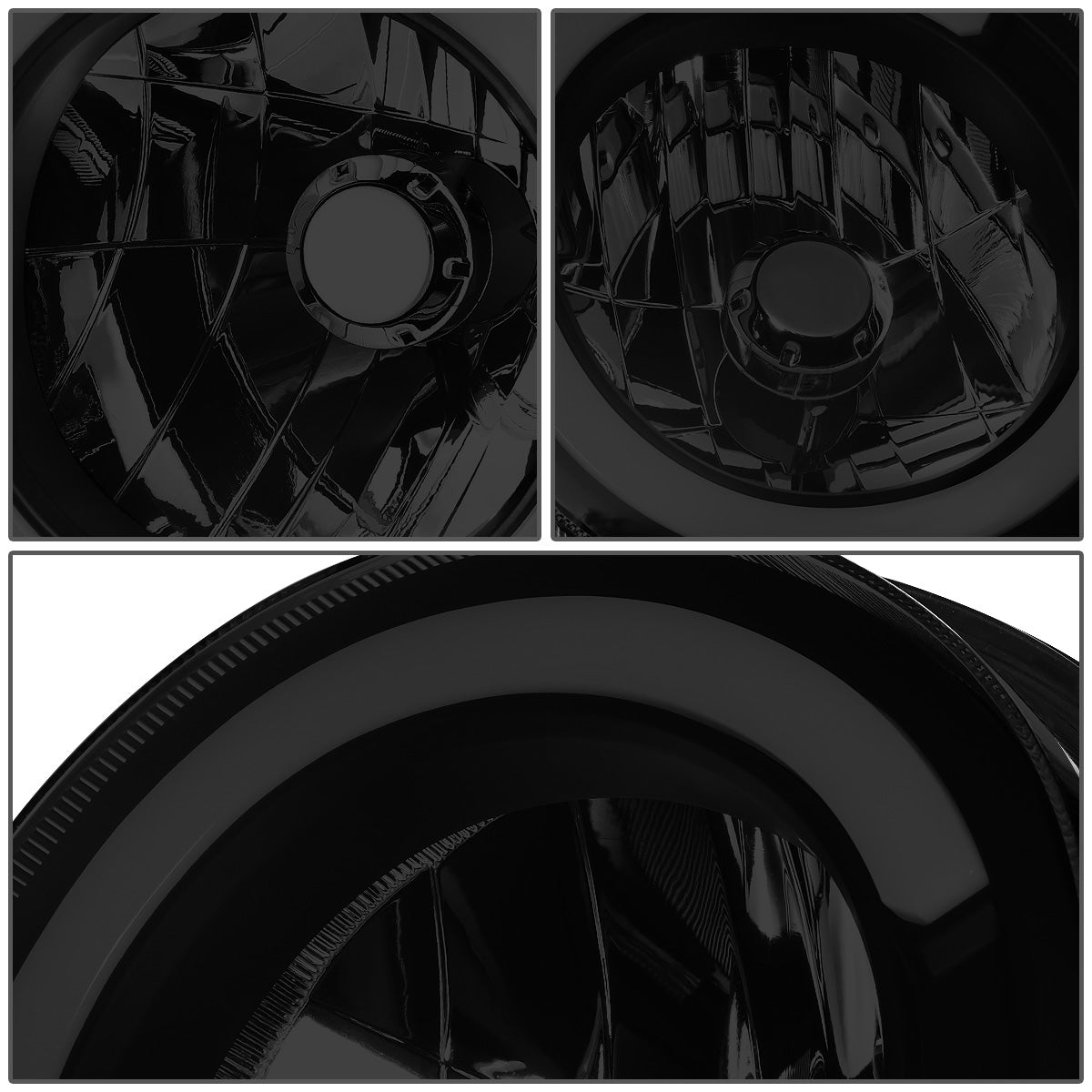 FAROS 07-14 TOYOTA FJ CRUISER - LED DRL - BLACK HOUSING / SMOKE LENS / CLEAR CORNER - H4 LOW BEAM / H4 HIGH BEAM