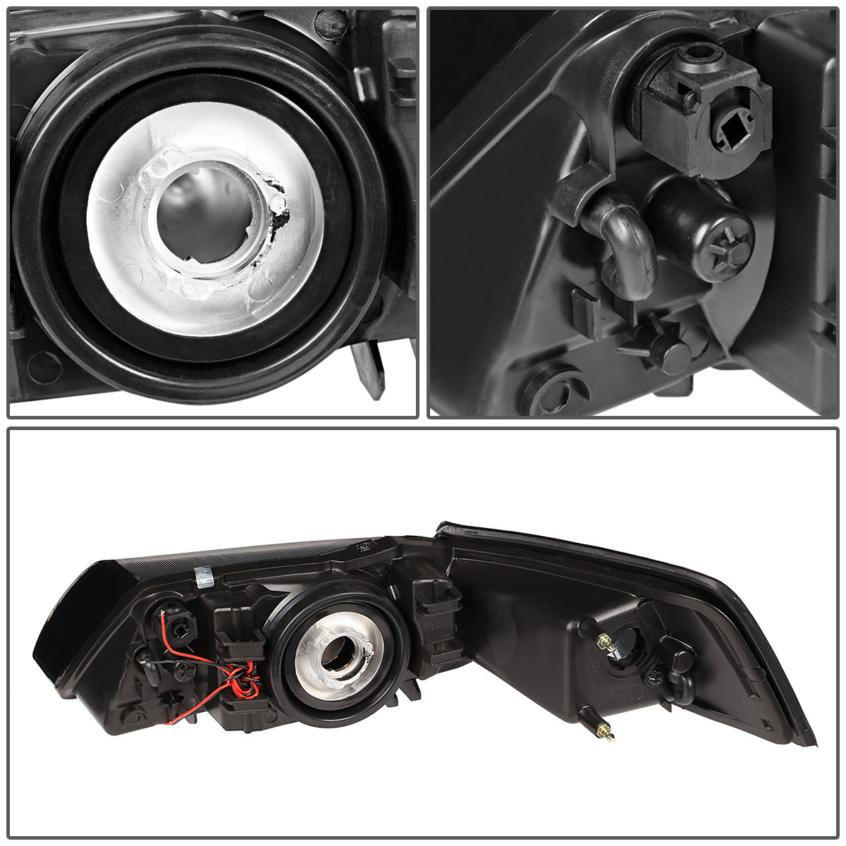 FAROS 99-04 FORD MUSTANG - LED DRL - BLACK HOUSING / CLEAR CORNER - 9007 LOW / HIGH BEAM