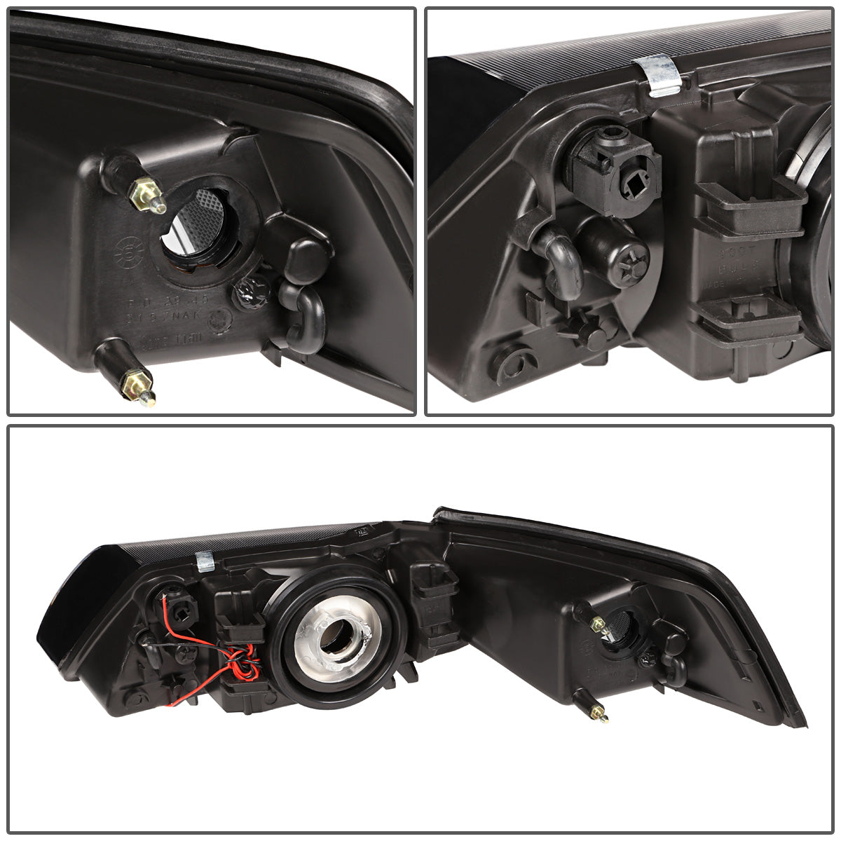 FAROS 99-04 FORD MUSTANG - LED DRL - DAY TIME RUNNING LIGHT STRIP REQUIRES WIRING TO VEHICLE - CHROME HOUSING / CLEAR CORNER - 9007 LOW / HIGH BEAM