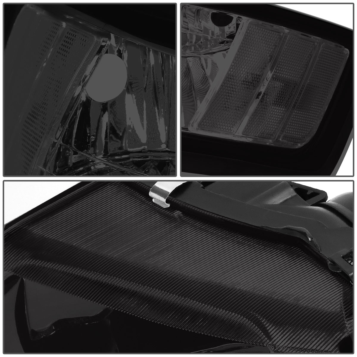 FAROS 99-04 FORD MUSTANG - LED DRL - SMOKE HOUSING / CLEAR CORNER - 9007 LOW / HIGH BEAM