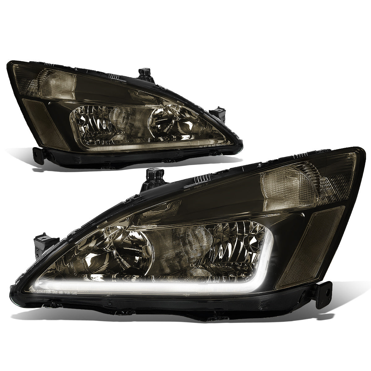 FAROS 03-07 HONDA ACCORD 2/4-DOOR - LED DRL - SMOKE HOUSING / CLEAR CORNER - 9006 LOW BEAM / 9005 HIGH BEAM